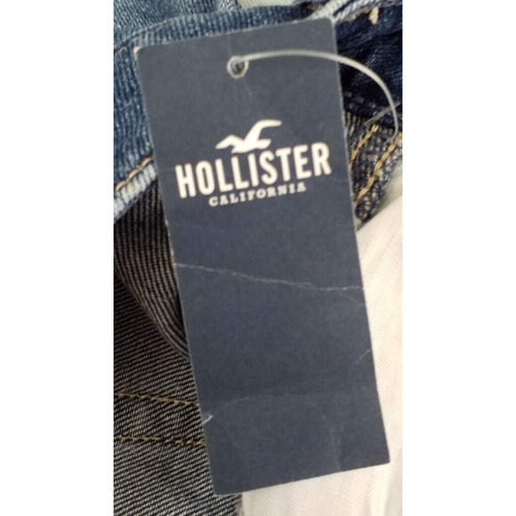 Hollister Ultra High Rise Mom Jeans Patchwork Denim NWT Size 5 Stretch - Picture 8 of 9